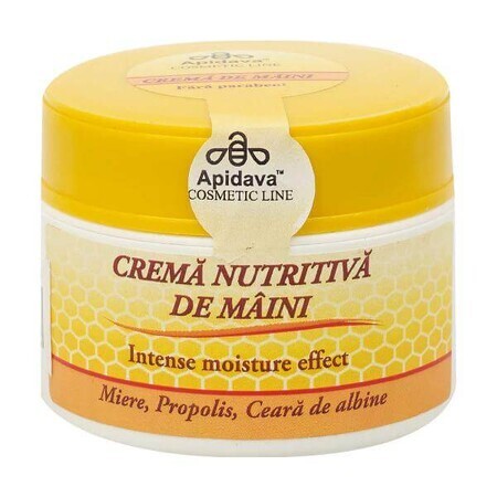 Cremă nutritivă de mâini, 50 ml, Apidava