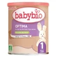 Babybio Optima 1 z mlekiem z francuskich gospodarstw, 0–6 miesięcy, ekologiczne, 400 g