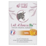 MKL Green Nature Biologische ezelinnenmelk uit de Gers, superhydraterende plantaardige zeep met honing, 100 g