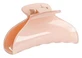 Pinza de cocodrilo Bachca en color rosa opalino con recubrimiento de azúcar, tamaño grande