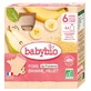 Babybio Poire Banane Millet 6 Mois et + Bio 4 Gourdes de 90 g