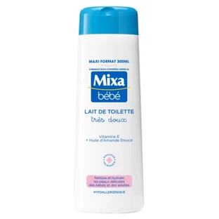 Leche limpiadora hipoalergénica muy suave Mixa Baby, 300 ml
