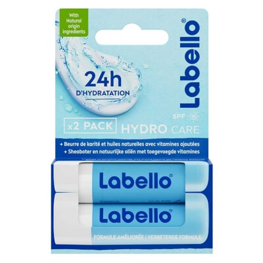 Labello Hydro Care LSF 15, 2er-Pack (je 4,8 g)
