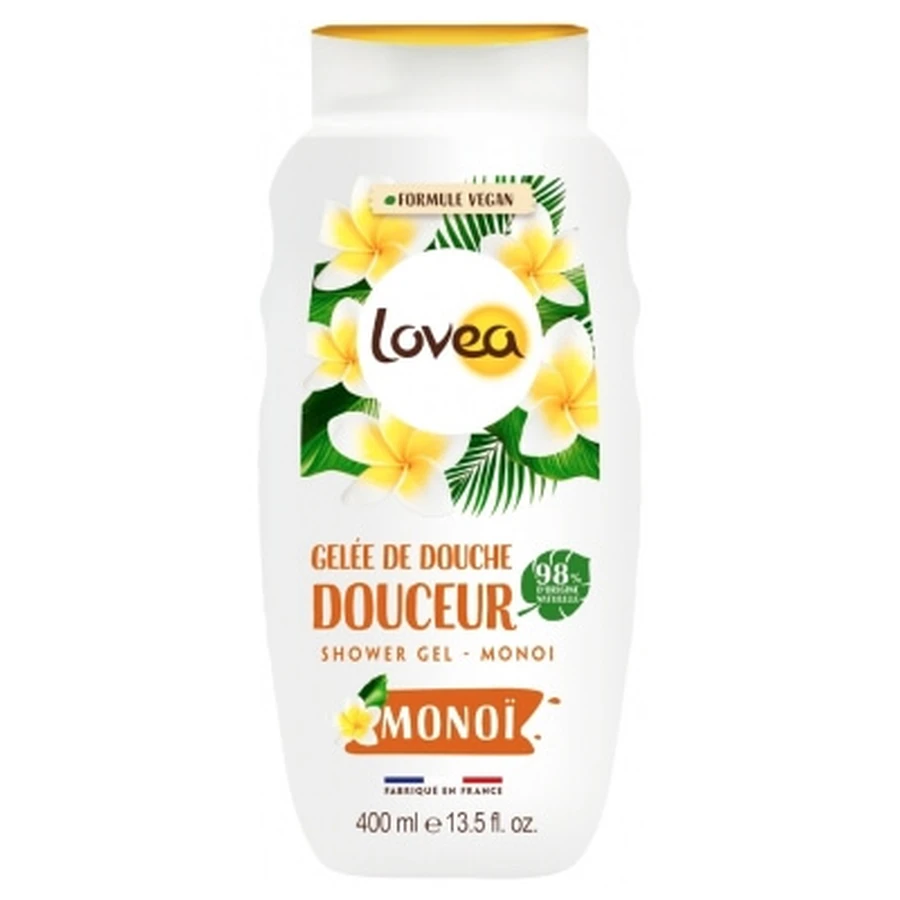 Gel de ducha suave Lovea Monoï, 400 ml