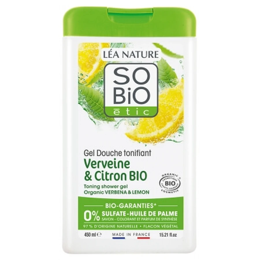 Léa Nature SO BIO étic Organic Verbena & Lemon Invigorating Shower Gel 450 ml
