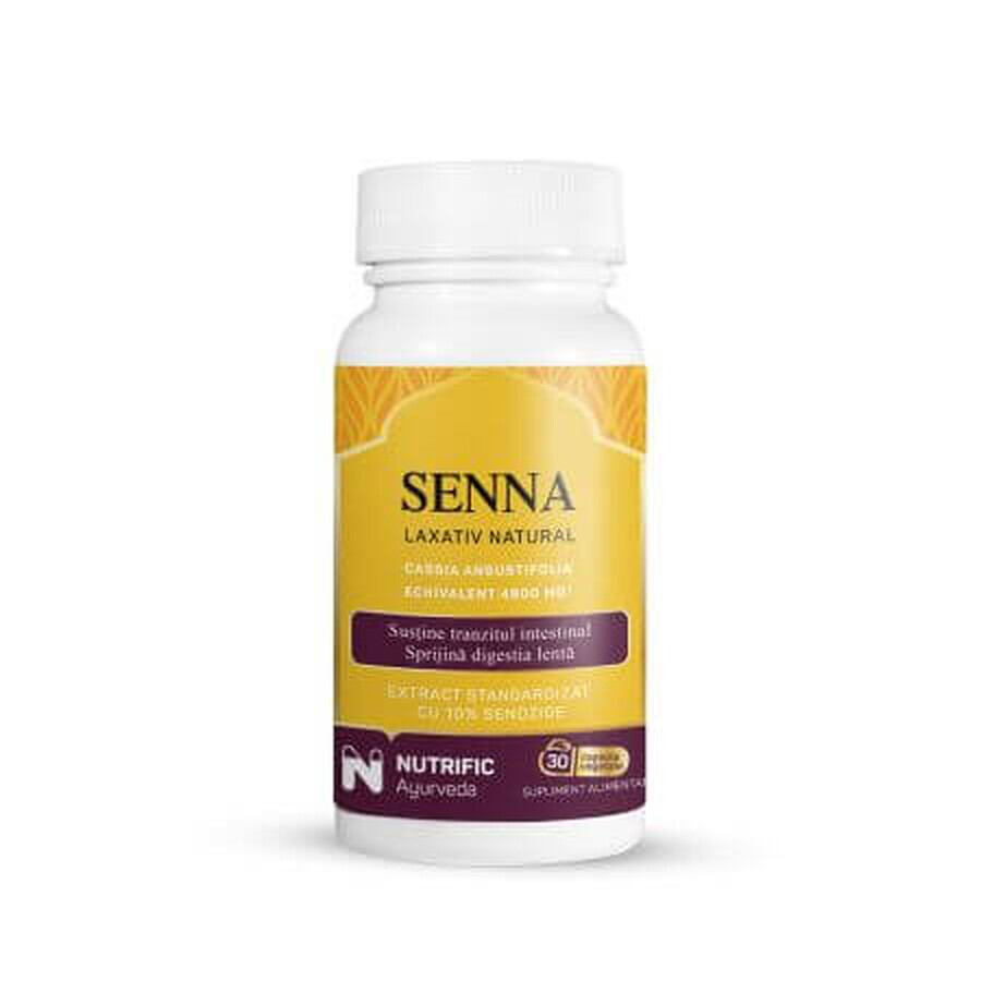 Senna Natural Laxative, 30 capsules, Nutrific