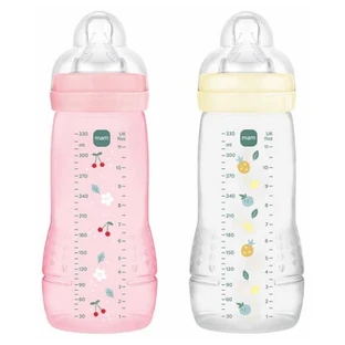 MAM Easy Active 2 Baby Bottles for Infants 330 ml 6 Months and Up Very Fast Flow
