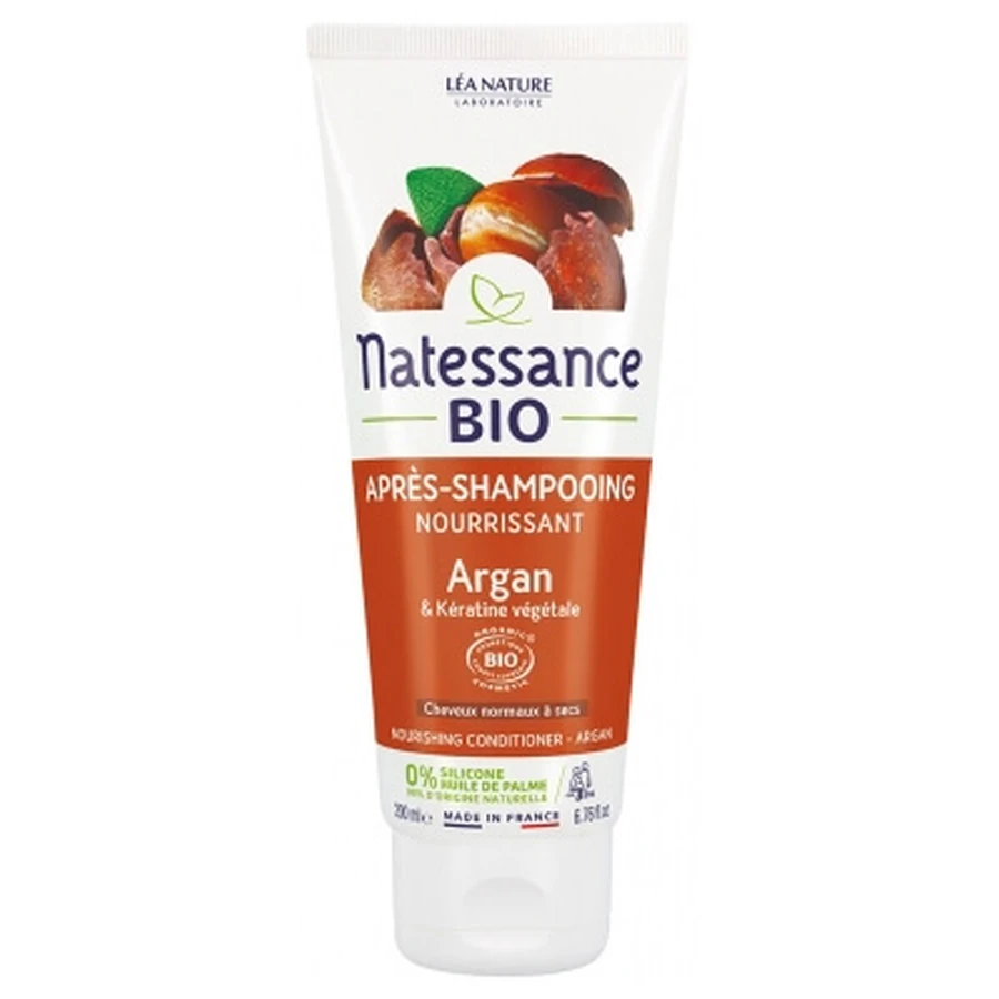 Natessance Voedende Conditioner met argan en biologische plantaardige keratine, 200 ml