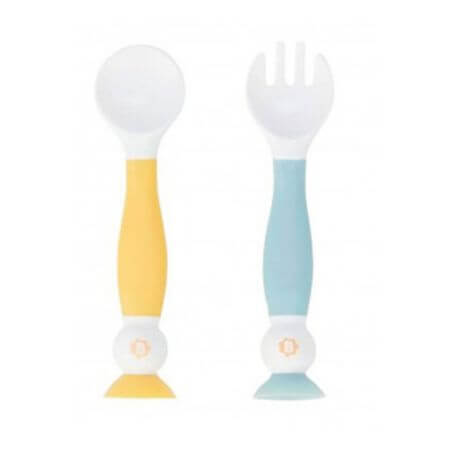 Flexible spoon and fork set, Badabulle