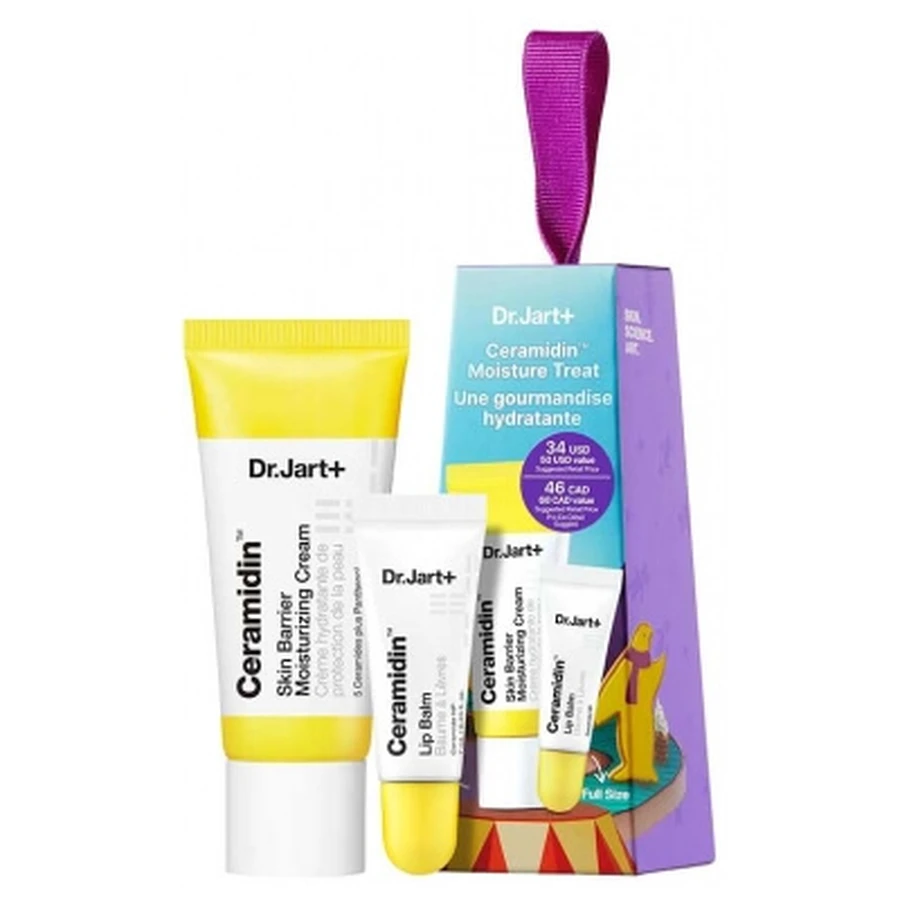 Dr. Jart+ Ceramidin Crema idratante protettiva per la pelle 15 ml + Balsamo per le labbra 7 ml