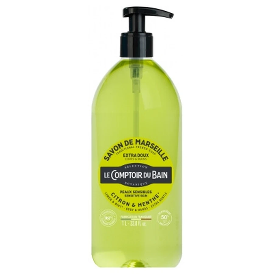 Le Comptoir du Bain – Săpun de Marsilia cu aromă de lămâie și mentă, 1 L