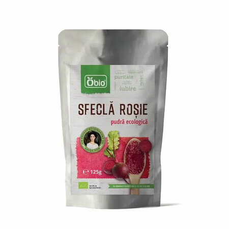 Organic powdered red beetroot, 125g, Obio