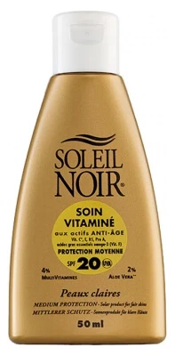 Soleil Noir Zonnebrandcrème verrijkt met vitamines SPF 20, 50 ml
