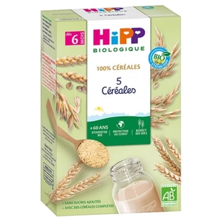 HiPP biologische babygranen met 5 graansoorten, vanaf 6 maanden, 250 g