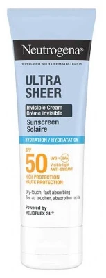 Neutrogena Ultra Sheer Invisible Hydraterende Zonnebrandcrème SPF 50, 50 ml
