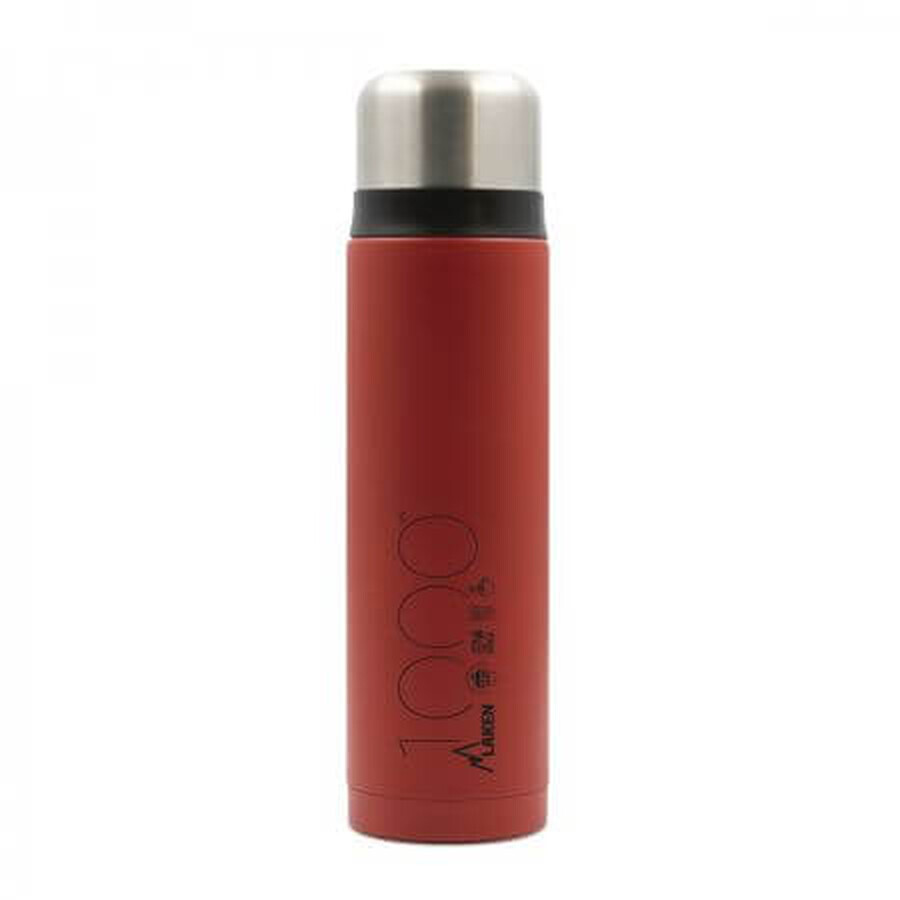 Thermos en acier inoxydable, 1000 ml, rouge, Laken