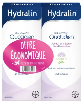 Hydralin Daily Intimate Balancing Reinigingsgel, 2-pack (elk 200 ml) - 20% korting