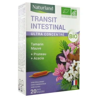 Naturland Organic Intestinal Transit, 20 ampułek do stosowania doustnego, po 10 ml każda