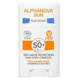 Alphanova Sun Stick for the Face, Blue Whale, SPF 50+, Organic, 12 g