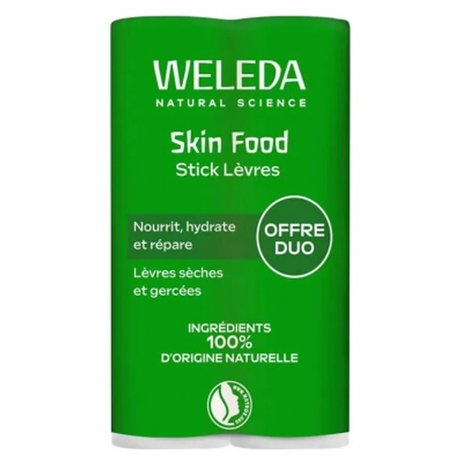 Weleda Skin Food Stick pentru buze, set de 2 x 4,8 g