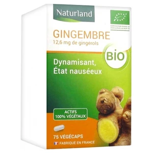 Naturland biologische gember 75 vegetarische capsules