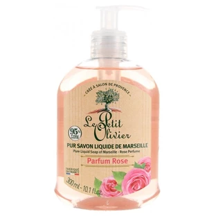 Sapone liquido Le Petit Olivier Pure Marseille, alla rosa, 300 ml
