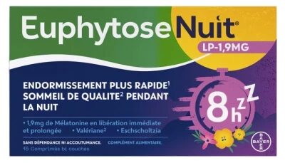 Bayer Health Euphytose Night LP 1,9 mg, 15 tabletten met verlengde afgifte