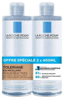 La Roche-Posay Tolériane micellair water, 2-pack (elk 400 ml)