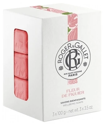 Roger & Gallet Fleur de Figuier 3 verzachtende zeepjes, elk 100 g