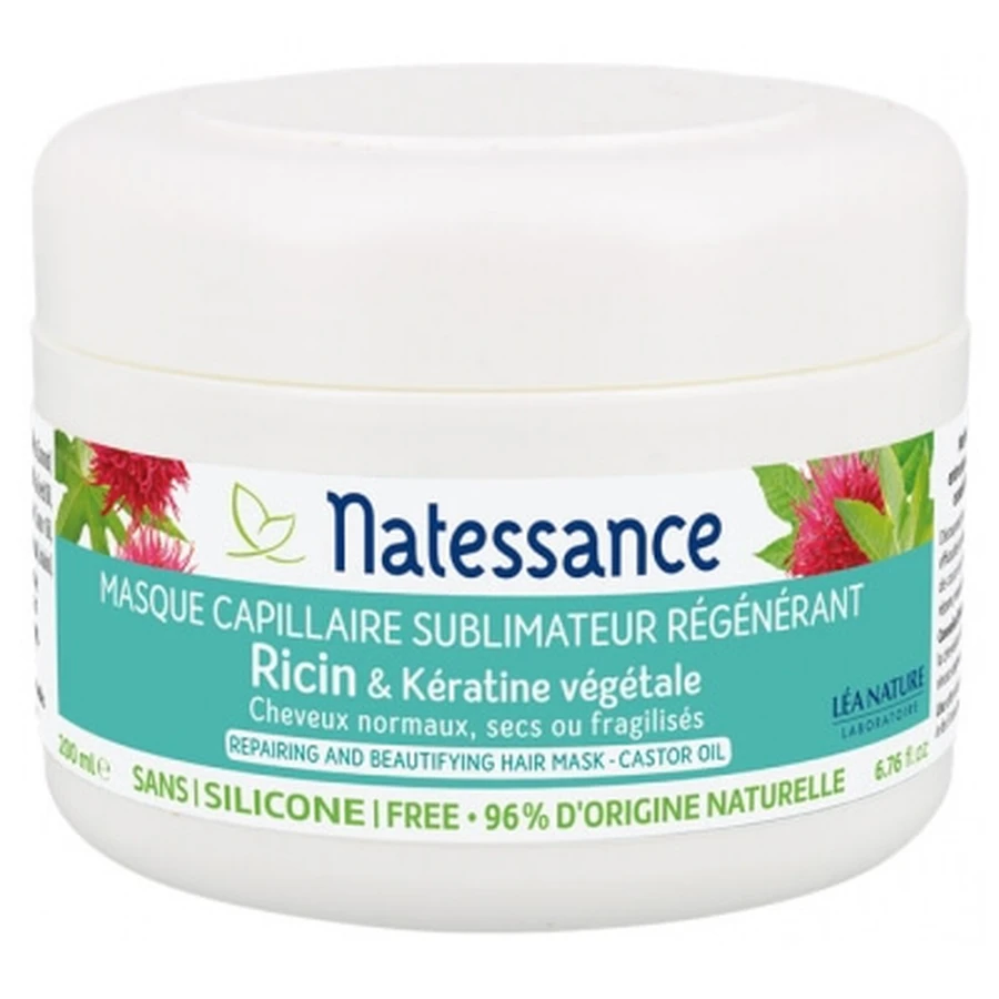 Natessance Haar masker met ricinusolie 200 ml