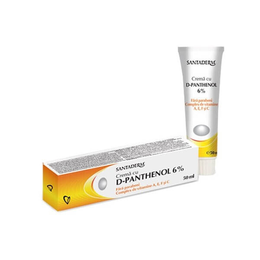 Panthenol Sterke Crème 6% Santaderm, 50 ml, Viva Pharma