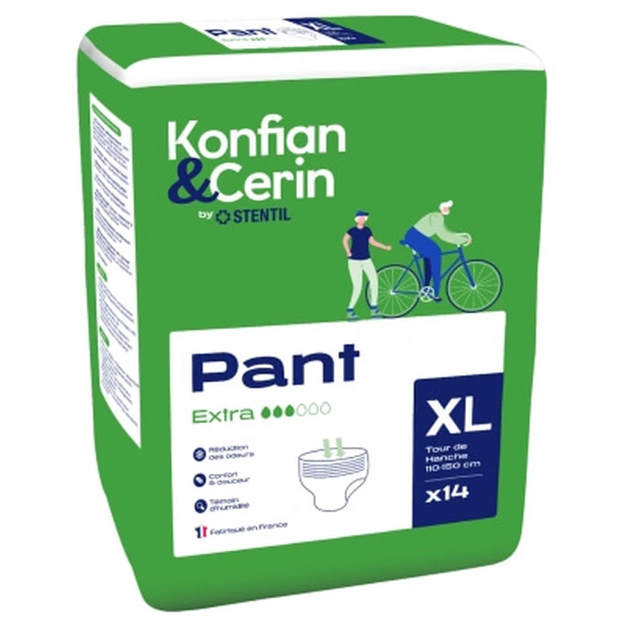 Stentil Konfian & Cerin Pant Extra 14 Absorberend ondergoed voor volwassenen, maat XL