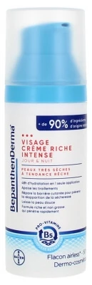 Bepanthen Derma Intense Rijke gezichtscrème voor de zeer droge, ruwe huid, 50 ml