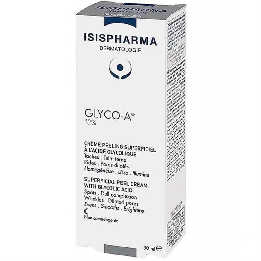 IsisPharma Glyco-A Crème peeling avec 10% d'acide glycolique, 30 ml