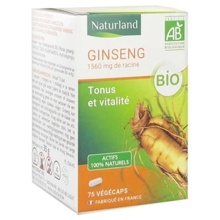 Naturland biologische ginseng 75 vegetarische capsules