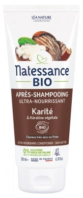 Natessance Ultra-voedende conditioner met sheaboter en biologische plantaardige keratine, 200 ml