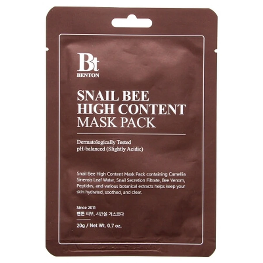 Benton Snail Bee Mascarilla de alta concentración, envase de 20 g
