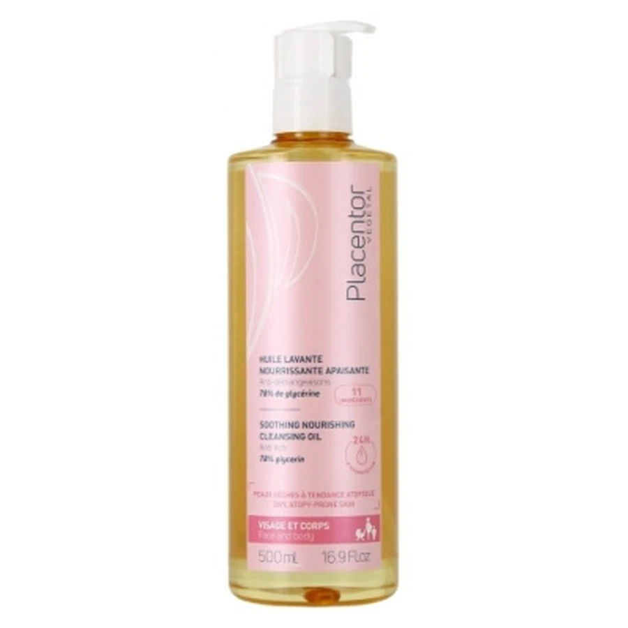 Aceite limpiador nutritivo y calmante Placentor Végétal, 500 ml