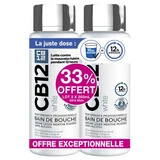 Enjuague bucal CB12 White de 12 horas, paquete de 2 (250 ml cada uno)