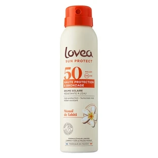 Lovea Bruma bronceadora de alta protección con monoï de Tahití SPF 50, 150 ml