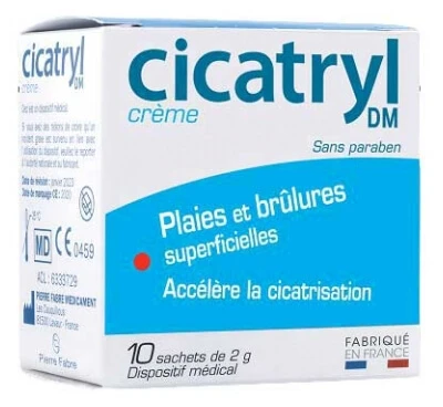 Pierre Fabre Health Care Cicatryl DM-crème voor wonden en schaafwonden, 10 zakjes