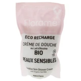 Crema de ducha Florame con leche de avena para piel sensible, recargable, ecológica, Eco-Refill, 700 ml