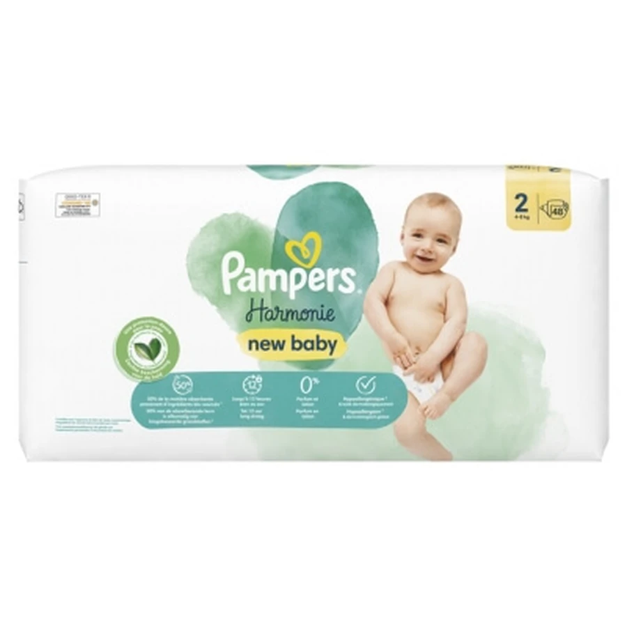 Pampers New Baby Harmonie maat 2, 48 luiers (4–8 kg)
