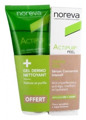 Noreva Actipur Peel Intensief Geconcentreerd Serum 30 ml + Gratis Dermo-Reinigingsgel 100 ml