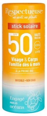 Respectueuse Zonnebrandstick SPF 50, 18 g