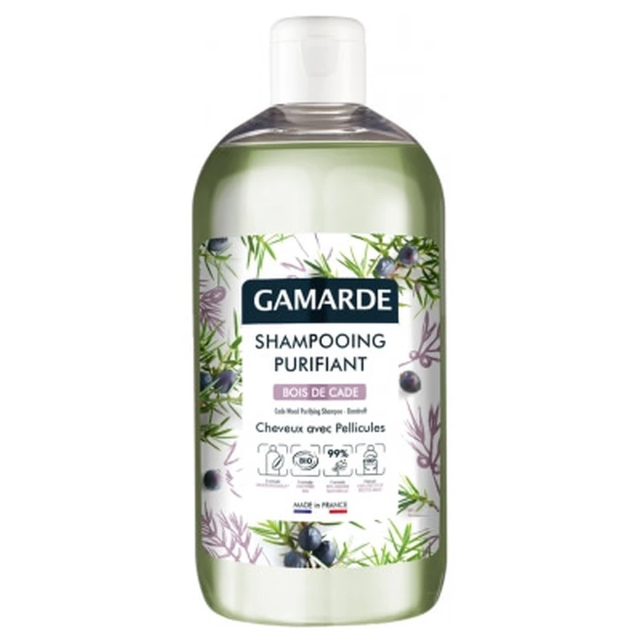 Gamarde Purifying Cade Wood Shampoo for Hair with Dandruff, Organic, 500 ml