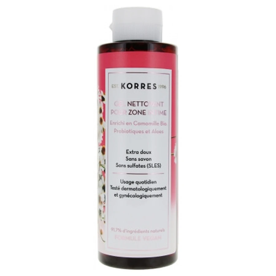 Gel limpiador íntimo Korres, 250 ml