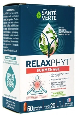 Santé Verte RelaxPhyt tegen burn-out, 60 tabletten