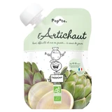 Popote Gourde: Puré de alcachofa ecológico, para bebés de 4 a 6 meses en adelante, 120 g