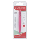 3 Claveles-pincetten met schuine punt, 9 cm, diverse kleuren